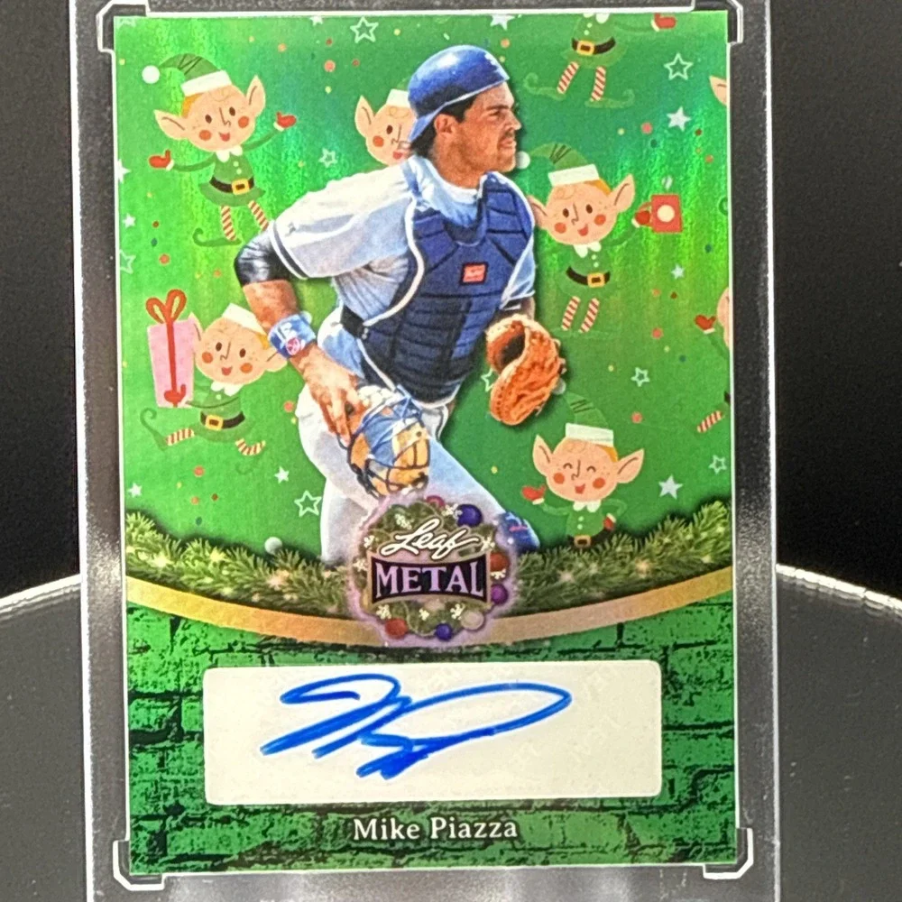 2025 Leaf Baseball Nation Mike Piazza Pure Hitter Green Autograph  #1/5 Mets